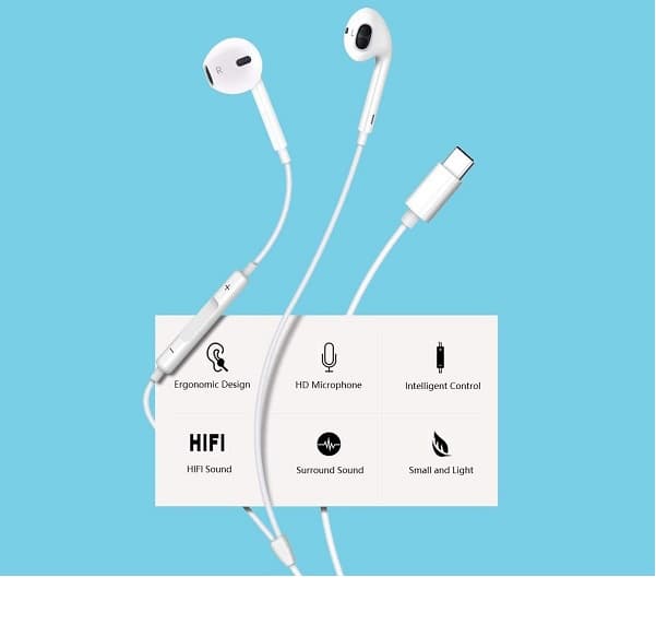 هندزفری تایپ سی گوشی موبایل هدفون Headphone X-Hanz HD-ES077 Type C — تصویر ۳