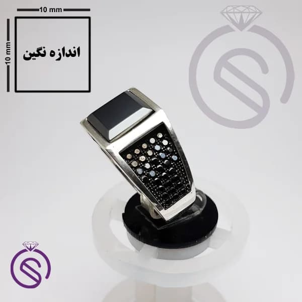 انگشتر نقره حدید مردانه مدل تارخ — تصویر ۳