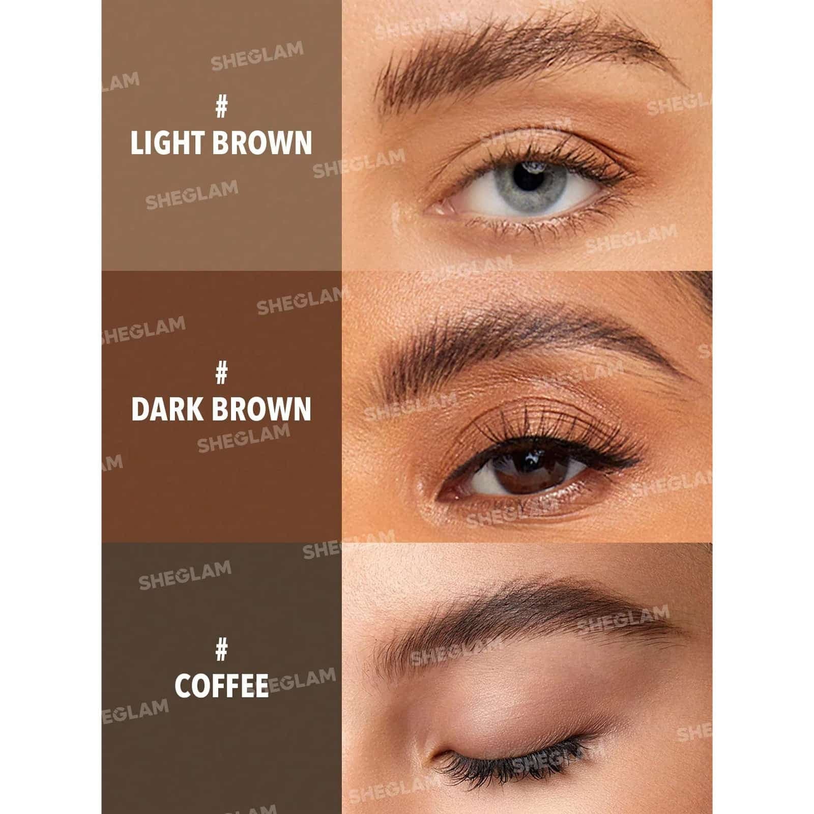 مداد ابرو شیگلم دو طرفه Dual Ended Feathery Angled رنگ Dark Brown — تصویر ۳