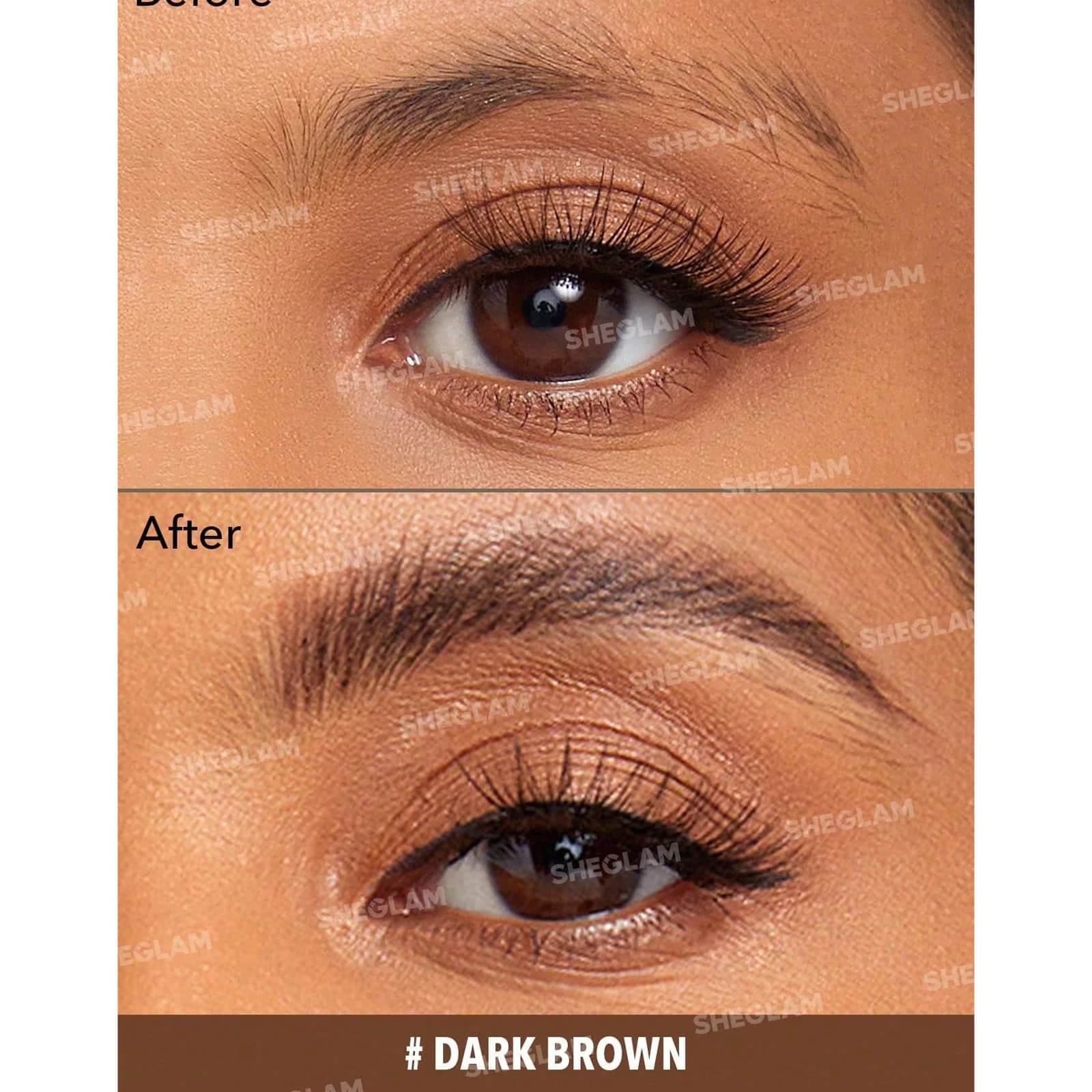 مداد ابرو شیگلم دو طرفه Dual Ended Feathery Angled رنگ Dark Brown — تصویر ۴