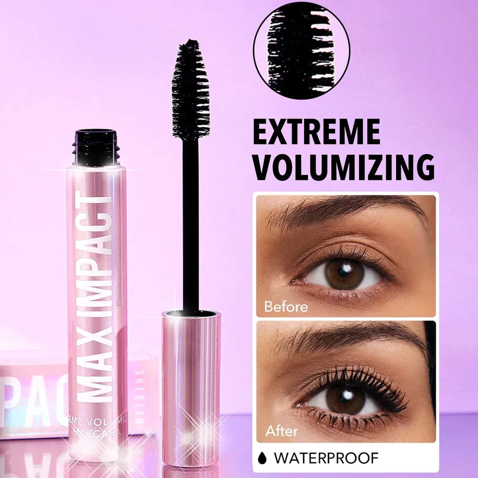 ریمل حجم دهنده Max Impact شیگلم مشکی [ضد آب] — تصویر ۲