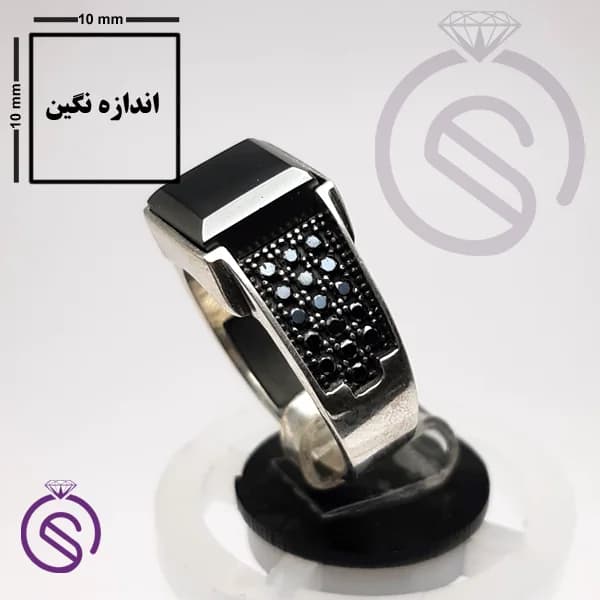 انگشتر نقره حدید مردانه مدل سلطنتی — تصویر ۵
