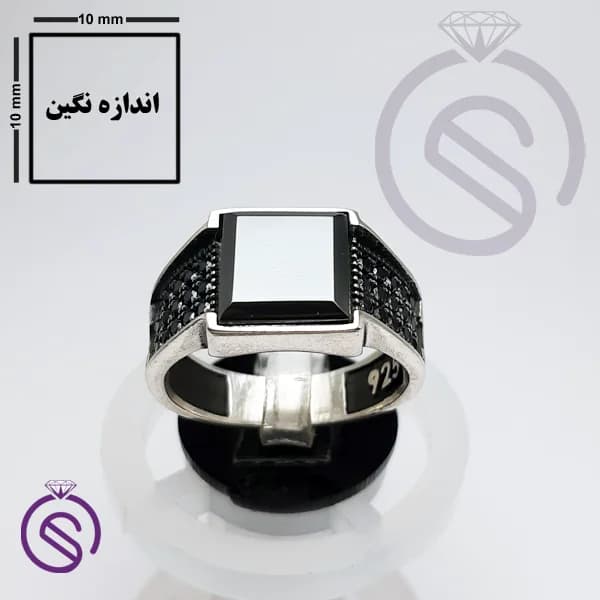 انگشتر نقره حدید مردانه مدل سلطنتی — تصویر ۳