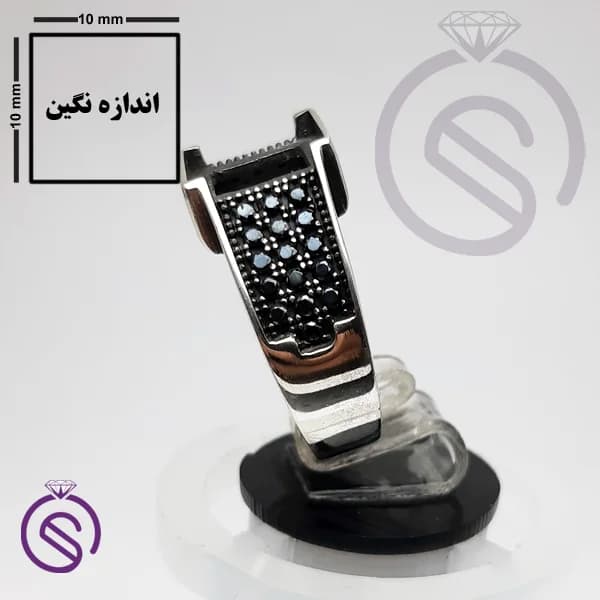 رکاب انگشتر نقره مردانه مدل سلطنتی کد 62173 — تصویر ۴