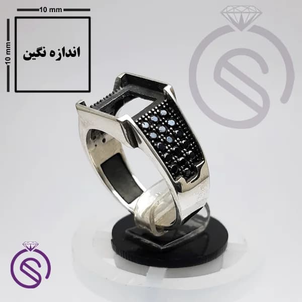 رکاب انگشتر نقره مردانه مدل سلطنتی کد 62173 — تصویر ۵