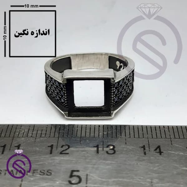 رکاب انگشتر نقره مردانه مدل سلطنتی کد 62173 — تصویر ۳