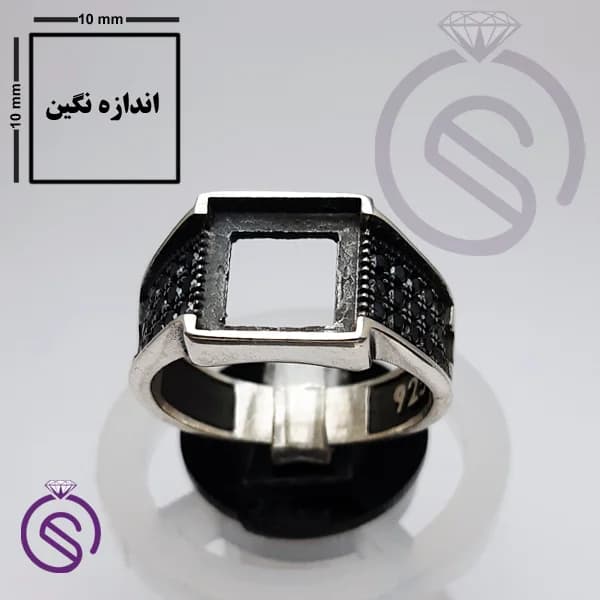 رکاب انگشتر نقره مردانه مدل سلطنتی کد 62173 — تصویر ۲