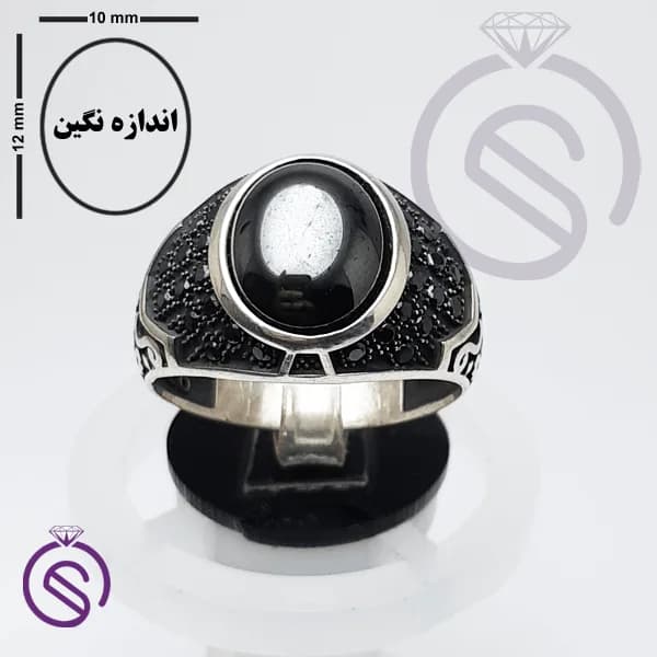 انگشتر نقره حدید مردانه مدل دنیس — تصویر ۴