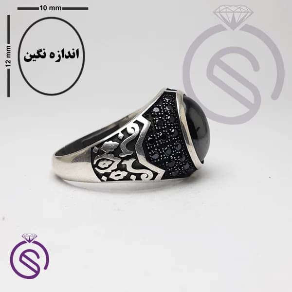 انگشتر نقره حدید مردانه مدل دنیس — تصویر ۳