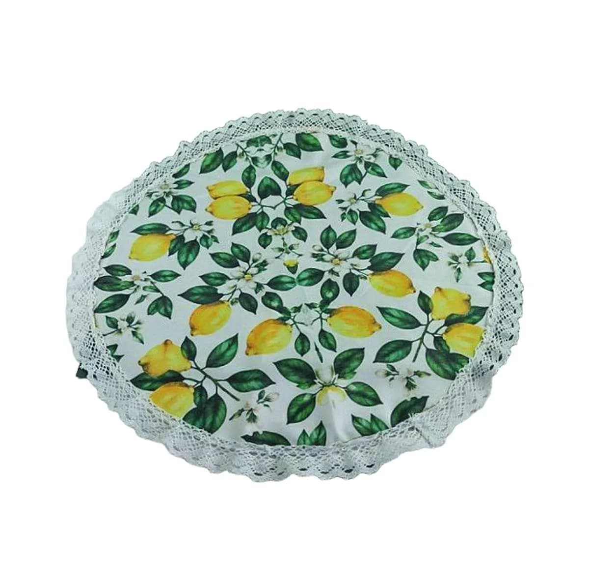 رومیزی طرح لیمو1 مدل دایره کد 50625 سایز 50 × 50 سانتی‌متر