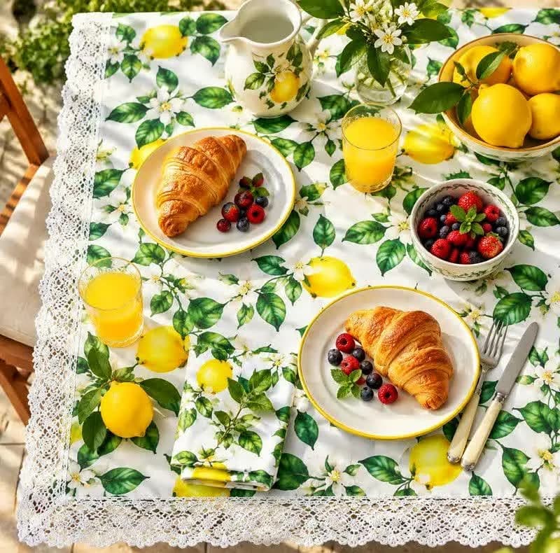 رومیزی طرح لیمو کد 05623 سایز 150 ×100 سانتی متر — تصویر ۳