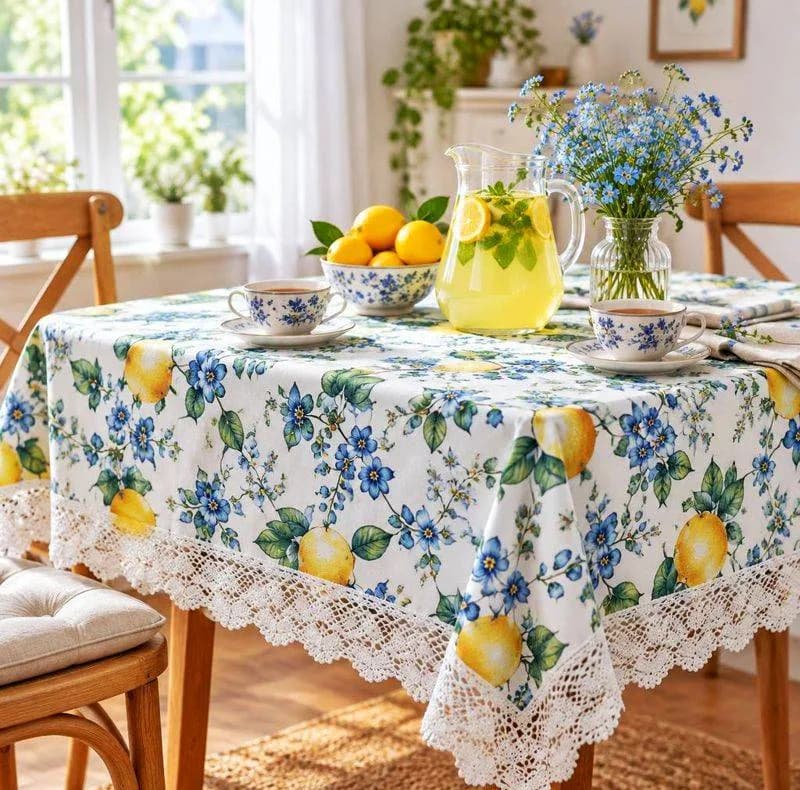 رو میزی طرح لیمو کد 50622 سایز 100 × 100 سانتی متر — تصویر ۳