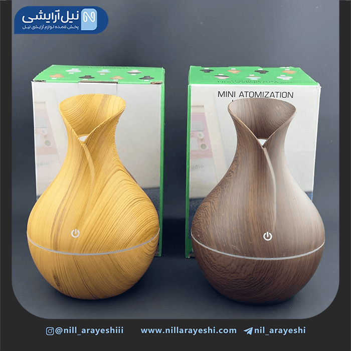 دستگاه بخور سرد رومیزی کوزه ای طرح چوب