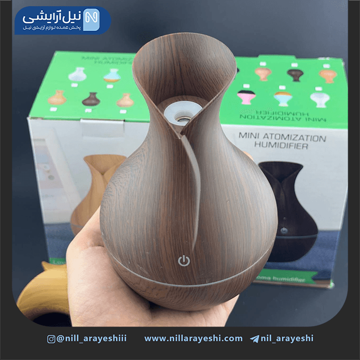 دستگاه بخور سرد رومیزی کوزه ای طرح چوب — تصویر ۲