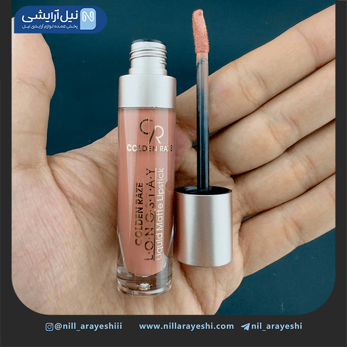پک رژ لب مایع گلدن رز دوازده عددی کد lgcr – 03 — تصویر ۲