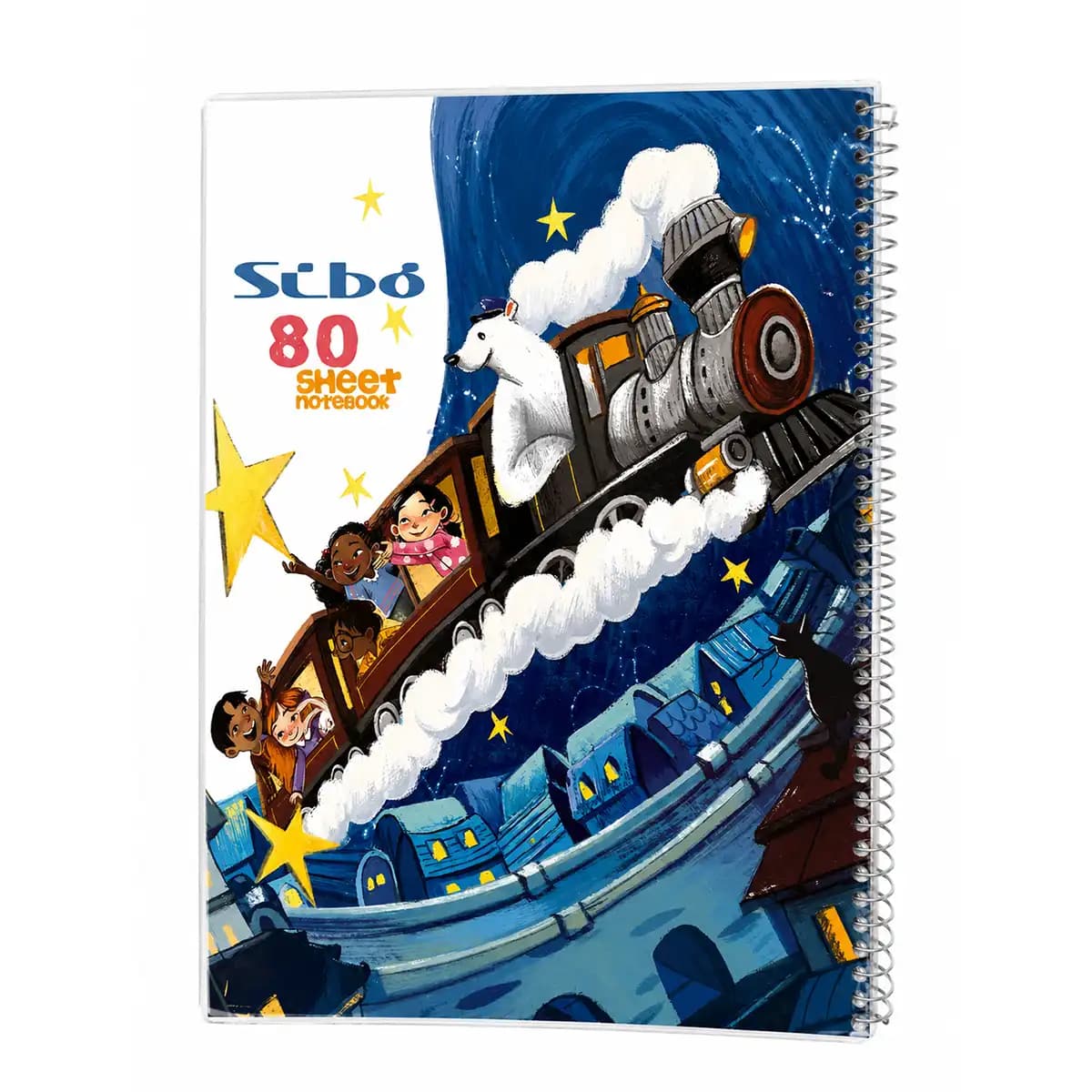 دفتر 80 برگ kinder جلد طلقی سیبو – طرح 2
