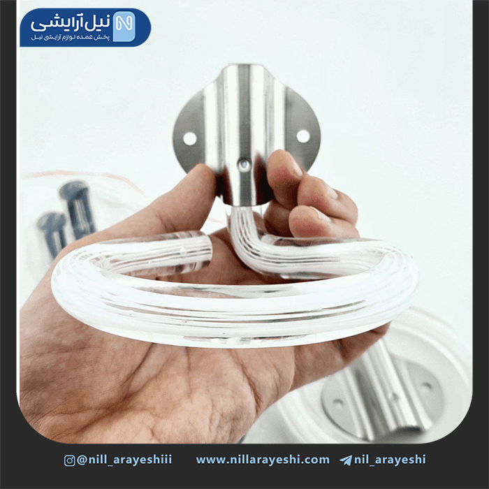 استند سشوار دیواری پلاستیکی شیشه ای — تصویر ۳