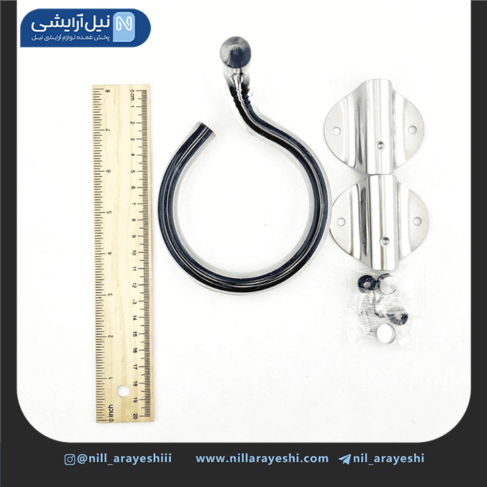 استند سشوار دیواری پلاستیکی شیشه ای