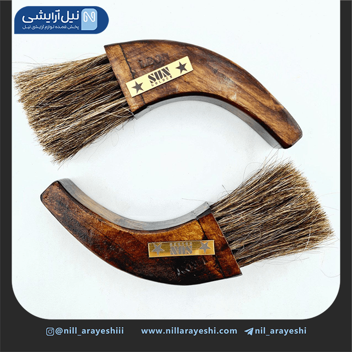 موپران دسته چوبی مویی طرح عاج