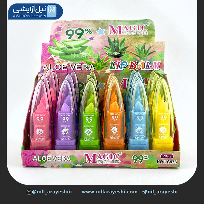 بالم لب حرارتی شاخکی آلوئه ورا مجیک کد Lc973