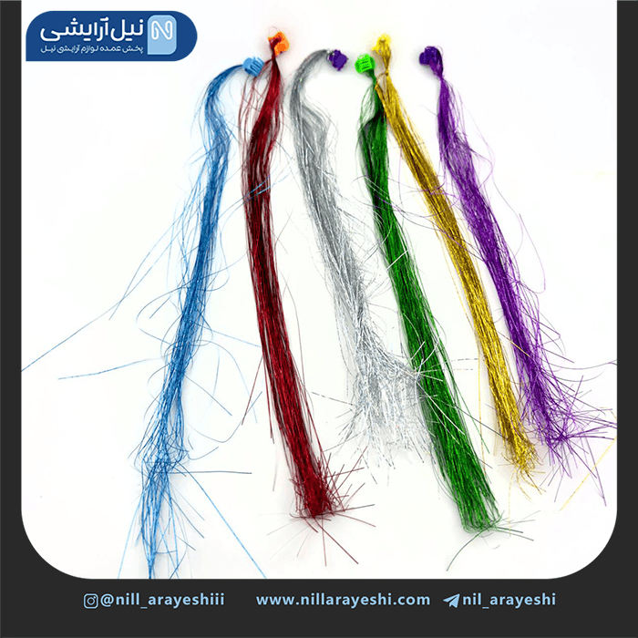 اکستنشن لمه مو کلیپسی رنگی بیست عددی — تصویر ۴
