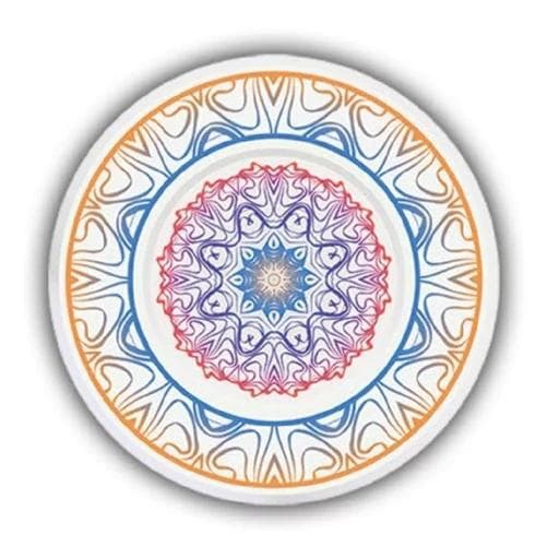 فرشینه | فرش چاپی برند حسن نیا چاپی گرد کرم مخمل هازان تُرک اعلا با زیره ضد سُر (پس کرایه) — تصویر ۴