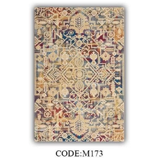 فرشینه | فرش چاپی برند حسن نیا چاپی مخمل تُرک ضد پُرز با زیره ضد سُر M173 (پس کرایه) — تصویر ۲