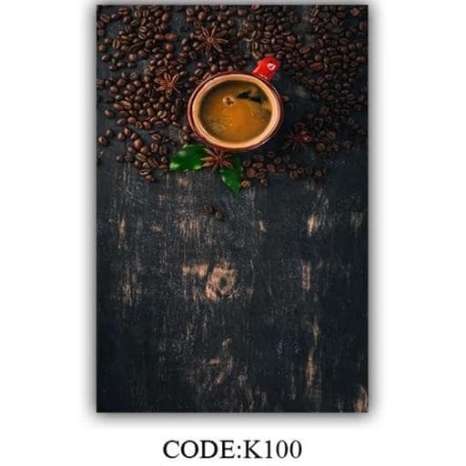 فرشینه | فرش چاپی برند حسن نیا چاپی آشپزخانه مخمل طرح قهوه کد K100 (پس کرایه) — تصویر ۲