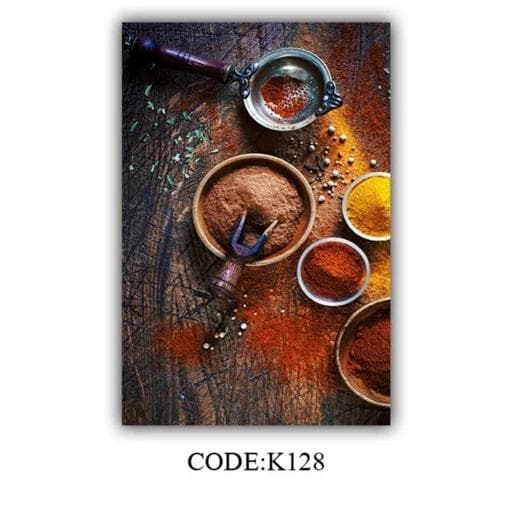 فرشینه | فرش چاپی برند حسن نیا آشپزخانه هازان ترک طرح ادویه کد K128 (پس کرایه) — تصویر ۳