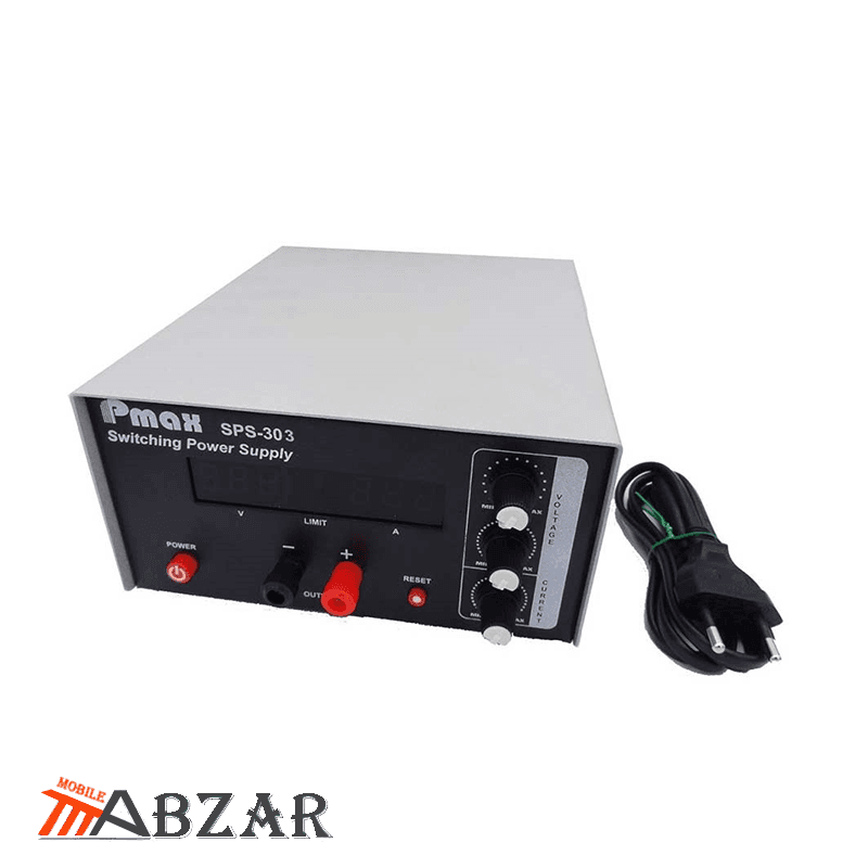 منبع تغذیه 30 ولت و 3 آمپر مدل PMAX SPS-303 — تصویر ۲
