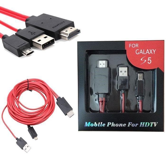 تبدیل میکرو به HDMI HDTV 1080P 2 متری Kaiser MHL Galaxy S5 — تصویر ۲