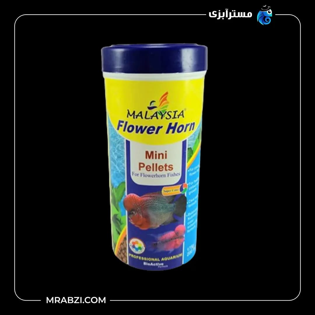 غذای ماهی مالزی مدل Flower Horn وزن 140 گرم