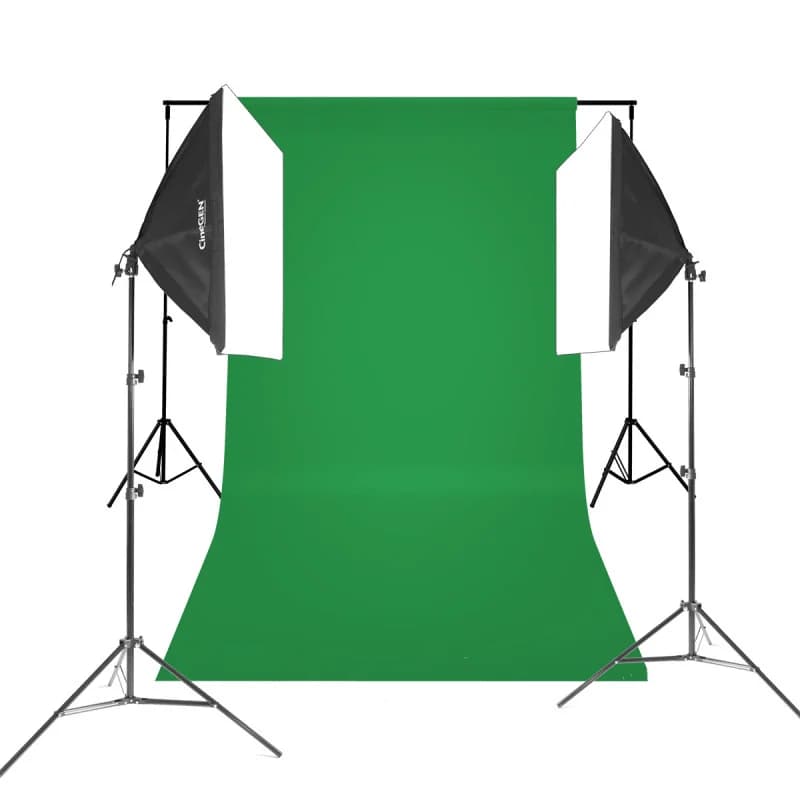 پکیج کامل استودیو خانگی RGB | نور, سه پایه و پرده کروماکی — تصویر ۴