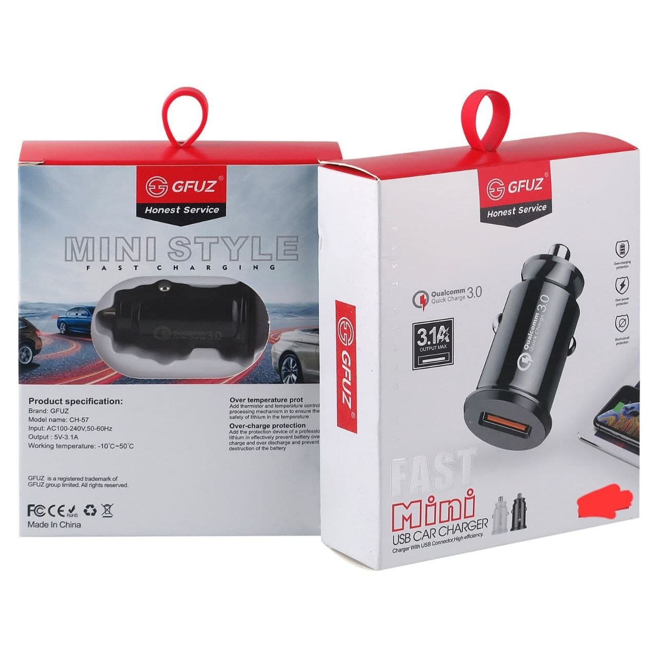 شارژر فندکی فست QC3.0 Gfuz CR-57 — تصویر ۲