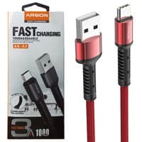 کابل شارژ و دیتا Type C فست سر فلزی 1 متری Arson AN-A2