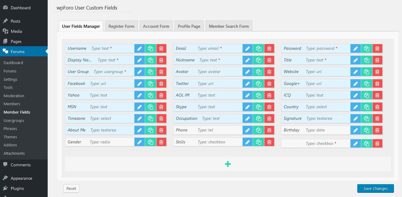 افزونه wpForo User Custom Fields فیلدهای سفارشی کاربران انجمن ساز وردپرس فورو 3.2.4 — تصویر ۵