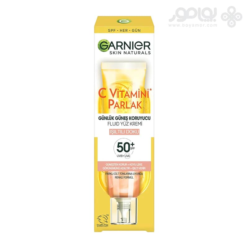 ضد آفتاب ضد لک رنگی گارنیر SPF50 حاوی ویتامین C حجم 40 میل — تصویر ۲
