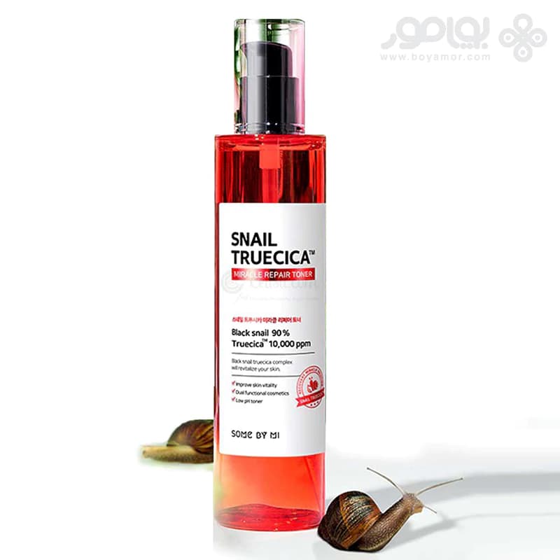 تونر حلزون سیاه سام بای می مدل SNAIL TRUECICA حجم 135 میل — تصویر ۲