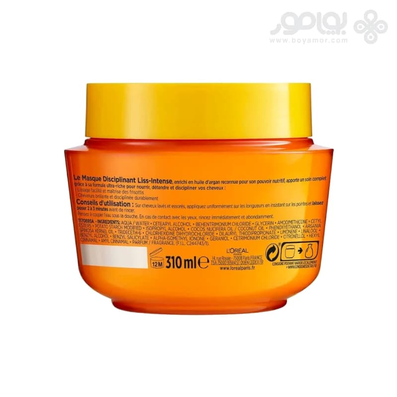 ماسک موی صاف کننده لورال ELSEVE مدل LISS INTENSE حجم 310 میل — تصویر ۲