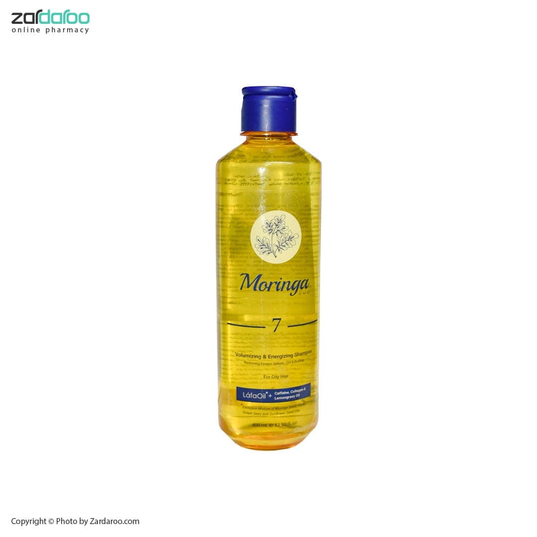 شامپو حجم‌دهنده و انرژی‌ بخش مناسب موی چرب 400ml مورینگا 7