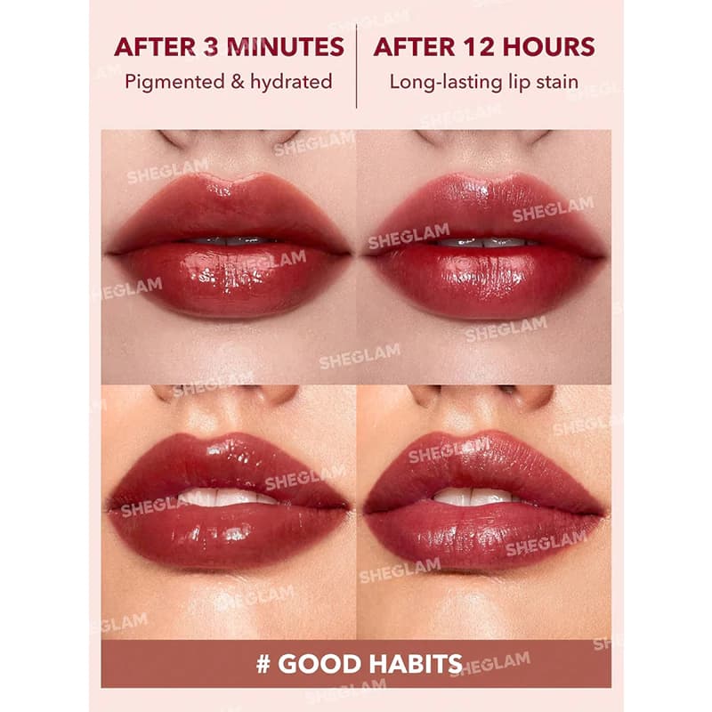 تینت لب شیگلم مدل TAKE A HINT رنگ GOOD HABITS — تصویر ۳