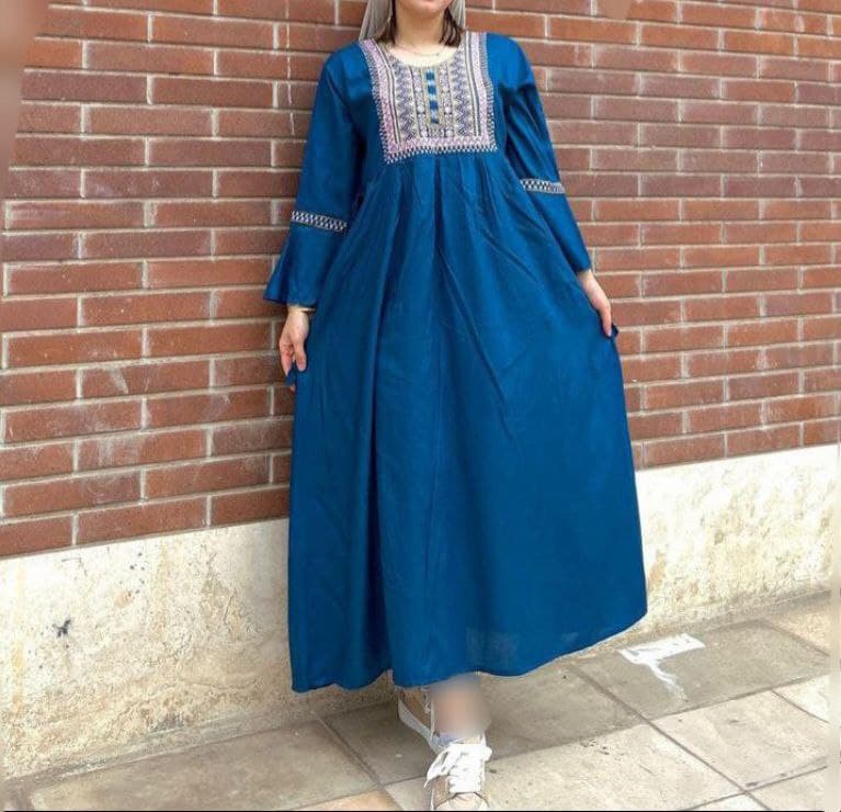 ساحلی نخی زنانه گلدوزی وارداتی/کد6275 — تصویر ۴