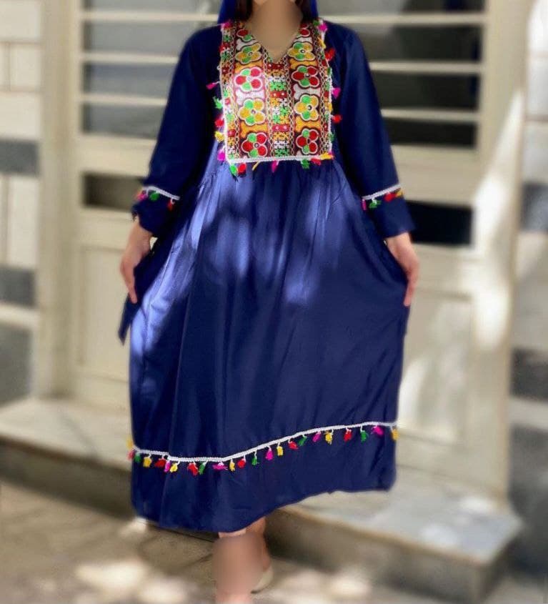 ساحلی اینه کاری وگلدوزی زنانه وارداتی/کد6186 — تصویر ۲