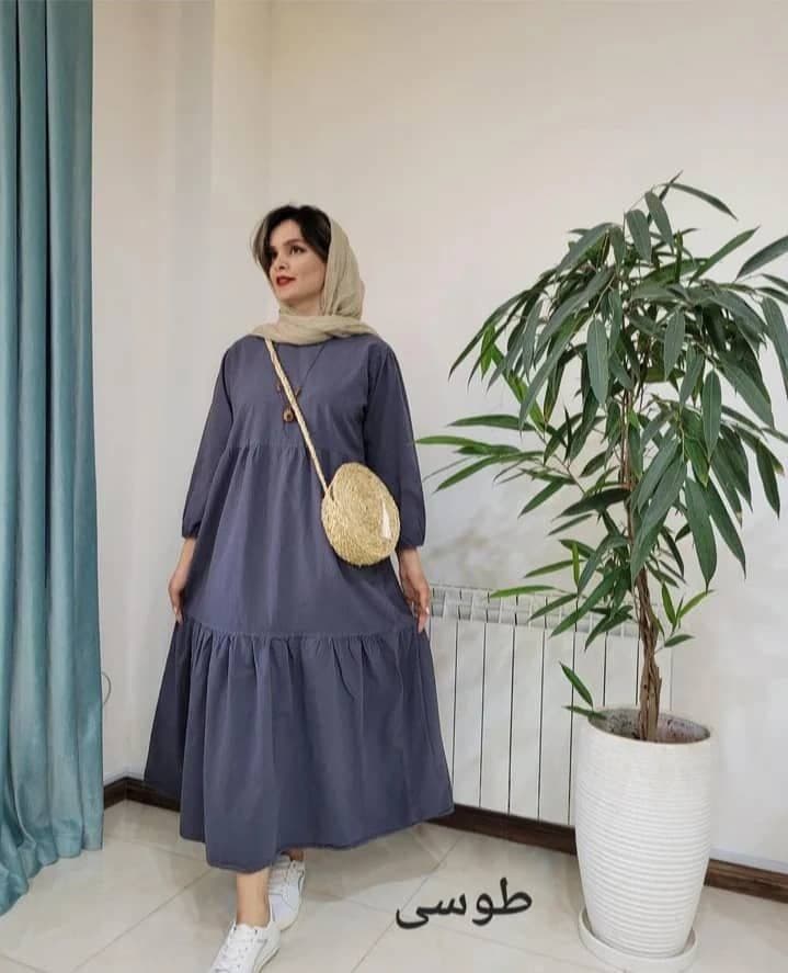 پیراهن ساحلی لینن طبیعی/کد1077 — تصویر ۲