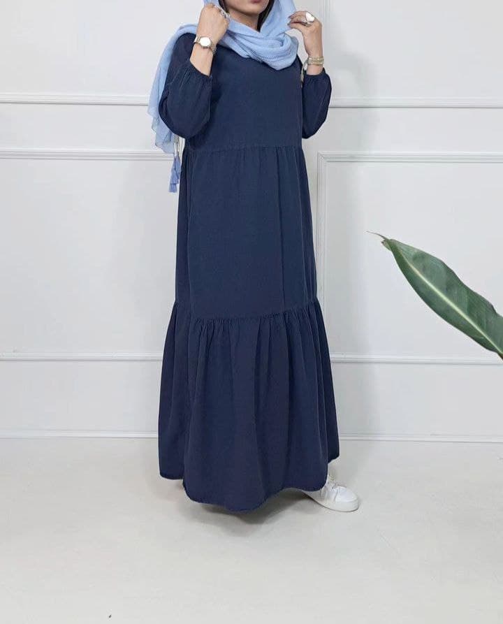 پیراهن ساحلی لینن طبیعی/کد1077 — تصویر ۵