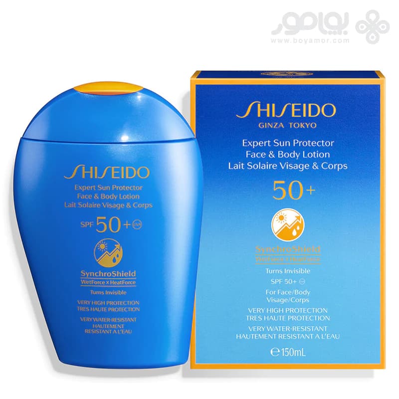 لوسیون ضد آفتاب صورت و بدن شیسیدو مدل EXPERT SPF50 حجم 150 میل — تصویر ۲