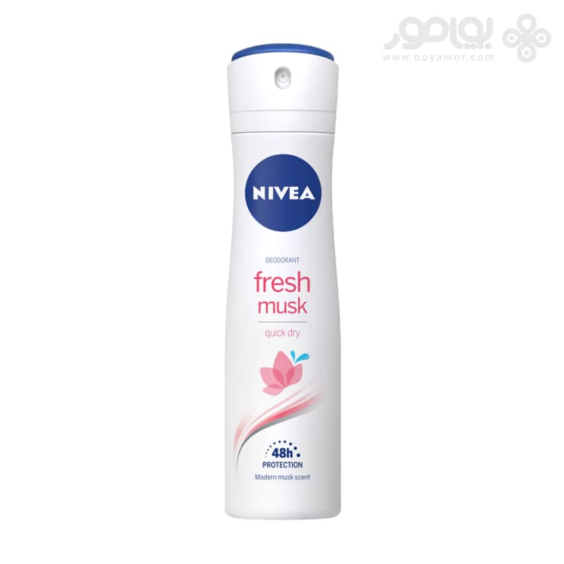 اسپری زنانه نیوا مدل بلک اند وایت FRESH MUSK حجم 150 میل
