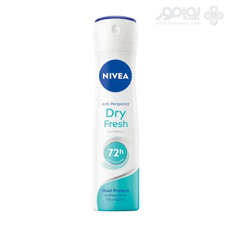 اسپری زنانه نیوا مدل بلک اند وایت DRY FRESH حجم 150 میل