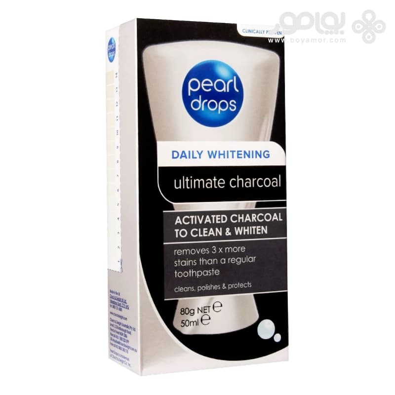 خمیر دندان سفید کننده زغالی روزانه پرل دراپس مدل ULTIMATE CHARCOAL — تصویر ۲