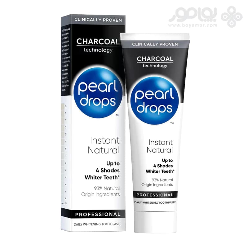 خمیر دندان سفید کننده روزانه پرل دراپس مدل CHARCOAL حجم 75 میل — تصویر ۲